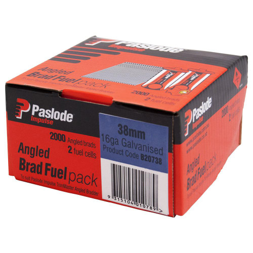 Paslode Angled 38mm Gal Brad Nails 2000 Pack