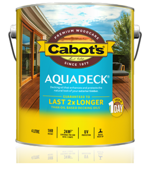 Canterbury Timber Buy Timber Online  Cabot's Aquadeck Natural Exterior Decking Oil 4L