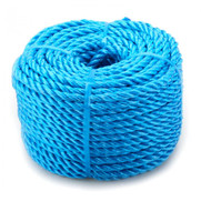 30m x 8mm Blue Polypropylene Rope Coil