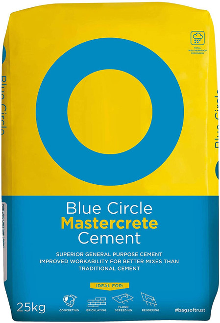 Blue Circle Mastercrete Cement, 25kg Plastic Bag