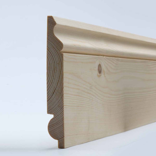 25x225mm Nominal Size Torus / Ogee Reversible Softwood Skirting Per Metre (20x220mm Finished Size)