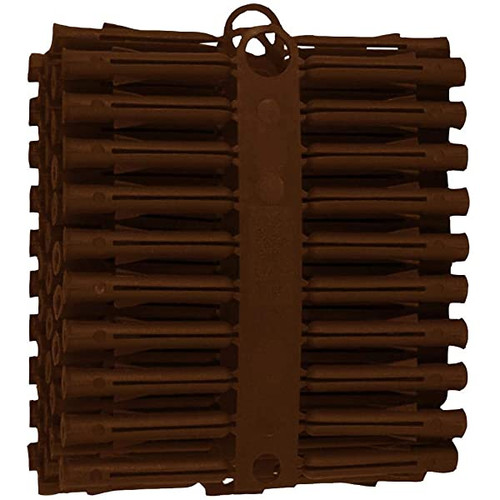 (100) Brown Uncarded Wall Plugs