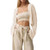 Cropped-Cardigan Sweaters for Women M