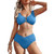 High Waisted Bikini Sets for Women Ribbed Two Piece