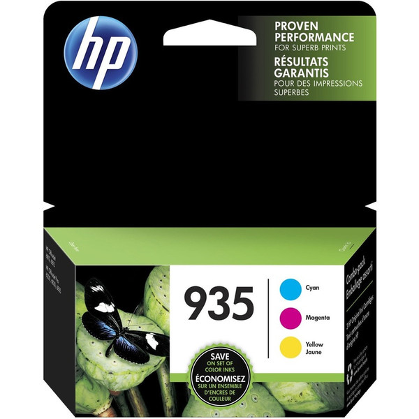 HP 935 Original High Yield Inkjet Ink Cartridge - Cyan, Magenta, Yellow - 3 / Pack N9H65FN#140