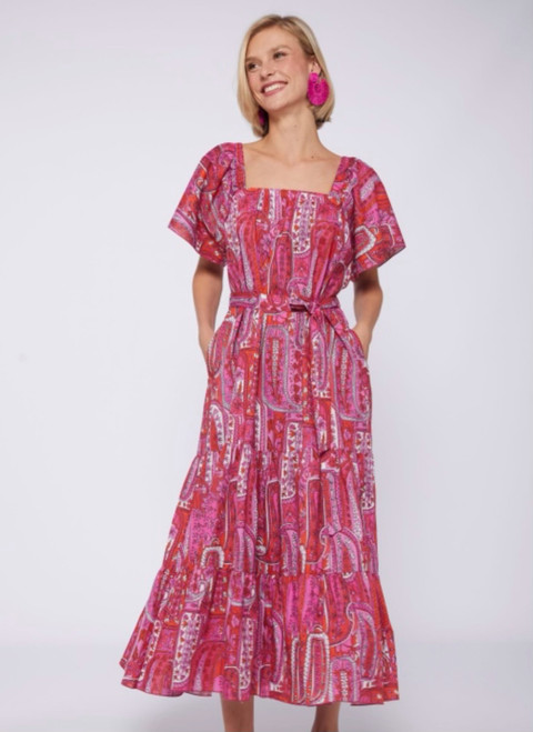 Palmira Pink Paisley Dress