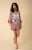 Multi Print Flare Sleeve Dress