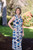 Blue Ikat Print Dress