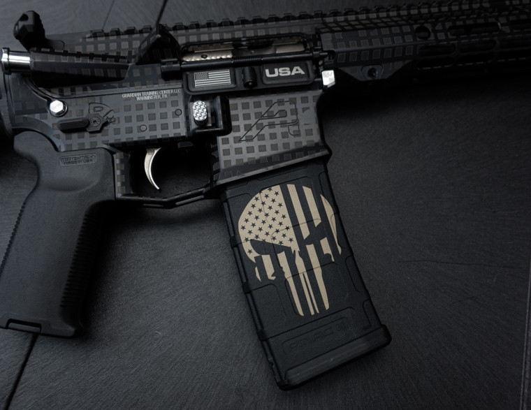 Skull Flag Laser Engraved PMAG 30 5.56 Magazine