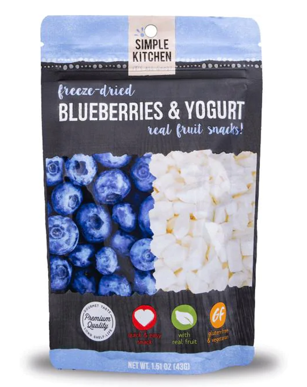 Simple Kitchen Freeze-Dried Blueberries & Yogurt