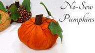 Autumn Fun... No-Sew Fabric Pumpkins