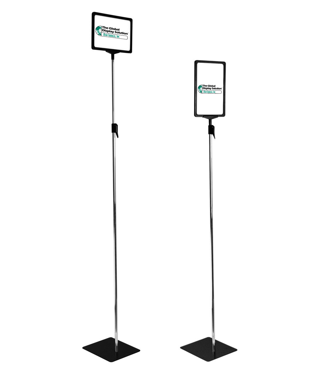 Pedestal Sign Holder | Adjustable Pole Height 48 - 72H | 11W x 7H