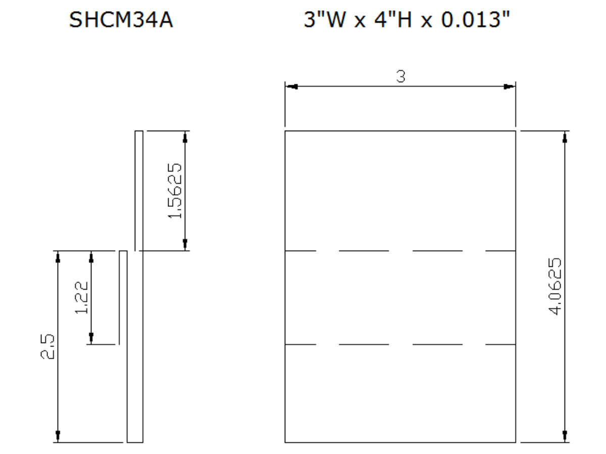 Shelf Edge Sign Holder Center Mount Portrait Multiple Sizes The
