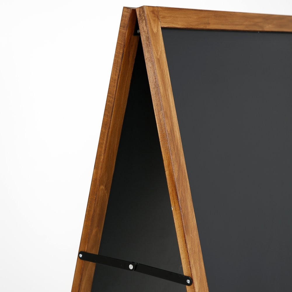 A-Frame Sidewalk Sign Display | Dark Beech Wood | 23.6"W x 46.25"H ...