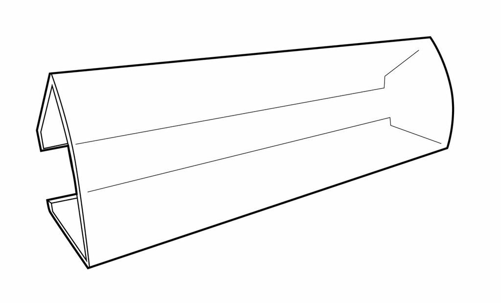 Shelf ClipOn Label Holder 1"H x 3"W The Global Display Solution™