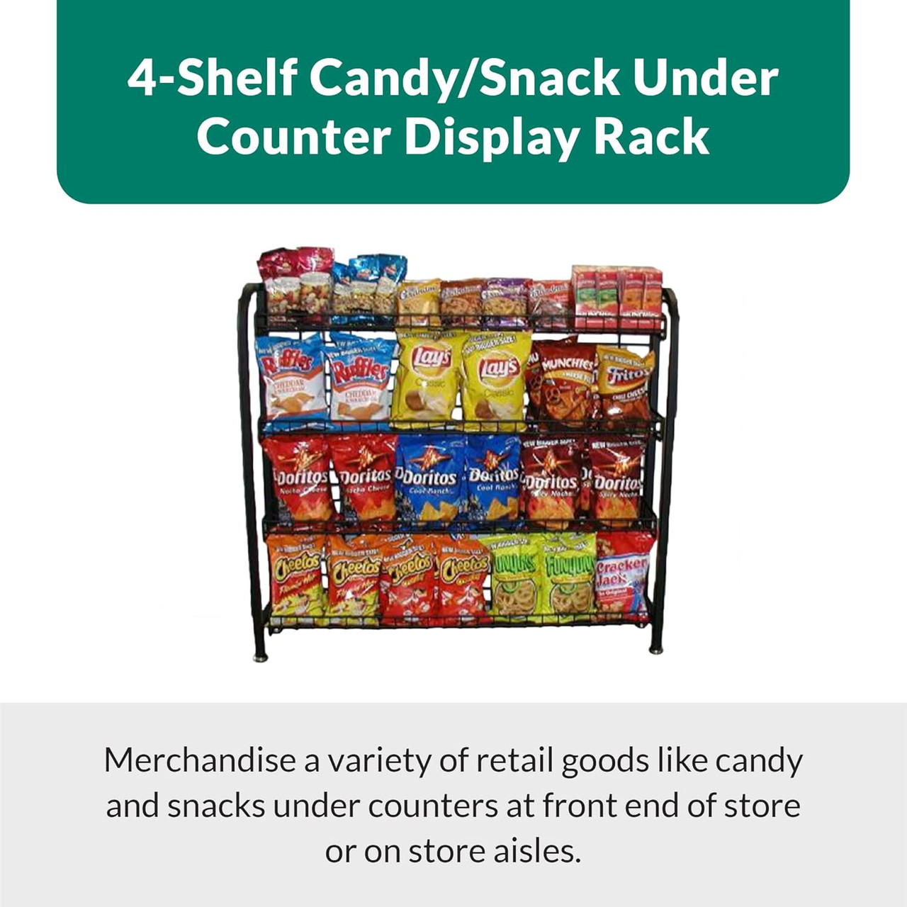 4-Shelf Candy/Snack Under Counter Display Rack | 34