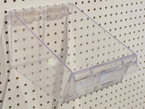 Clear Merchandising Bins - Pegboard/Slatwall