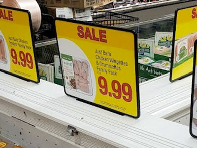 Retail Display Sign Holders Plastic & Metal Sign Holders