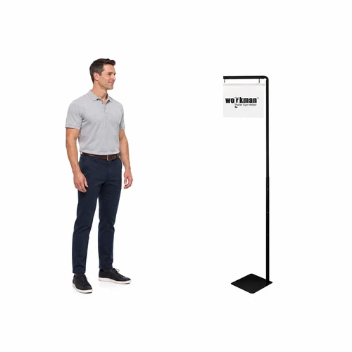 Pallet Sign Holder | Adjustable Post 44"- 70" | Black