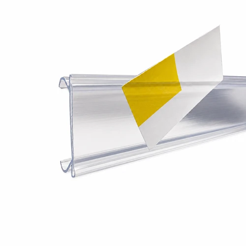 Price Tag Molding Ticket Holder | For Wire Metro  Wire Shelving  | Clear Protective Lens | 45"L x 1.25"H Labels | Clear