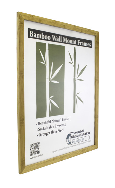 Bamboo Sign holder works great for displaying signs and posters in facilities and retail stores - Fits 22"w x 28"h