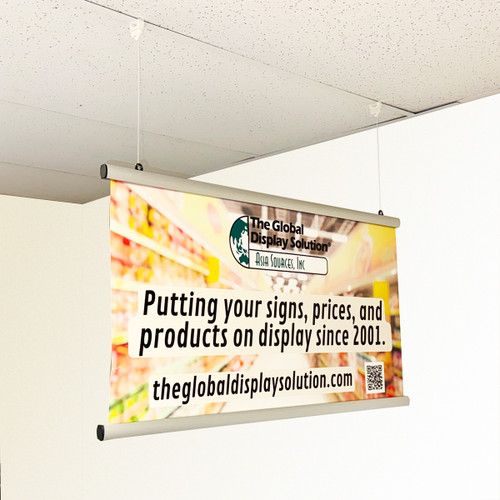 Deluxe Ceiling Banner Display Kit | 36"W
