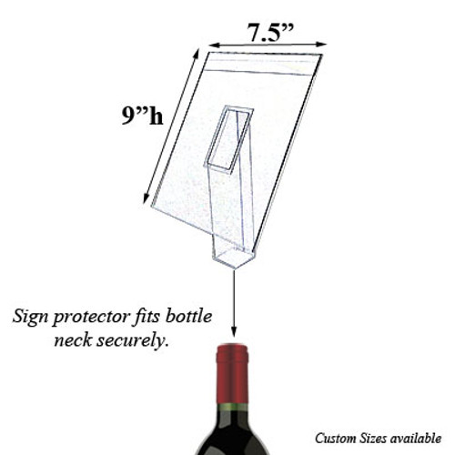 Wine Topper Sign Display - Fits 7.5"w x 9'h Sign Insert