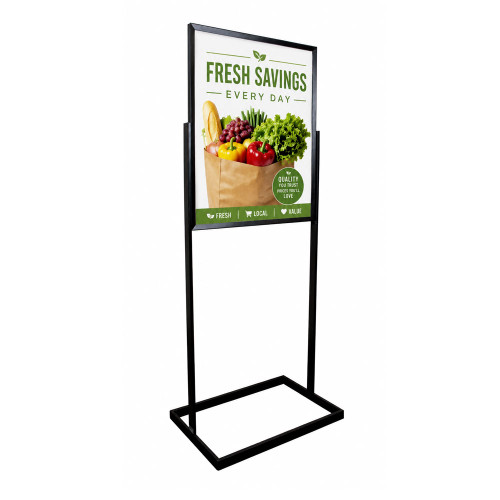Premium Poster Stand | Heavy-duty Steel | 22"W x 28"H | Black