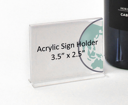 Mini PVC sign holder for pricing labels and   retail merchandising