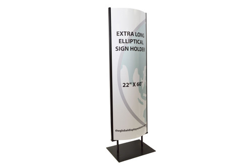 Floor elliptical sign holder