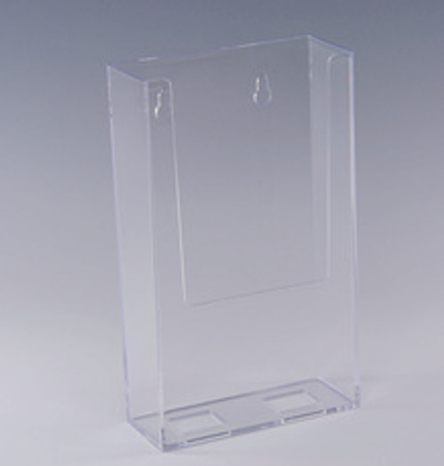 Wall Mount Styrene Brochure Holder for 4"w x 9.5"h collateral