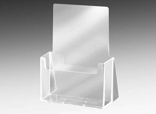 Acrylic collateral and brochure holder for 8.5  x 11 sized materials