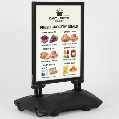 WindPro | Outdoor Sidewalk Sign Holder With Water Base | 30" x 40"