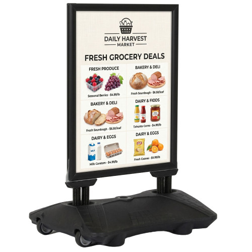 WindPro | Outdoor Sidewalk Sign Holder With Water Base | 30" x 40"