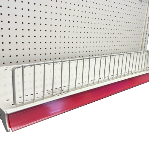 Heavy Duty Acrylic Gondola Shelf Fence, Clear Shelf Front Lip