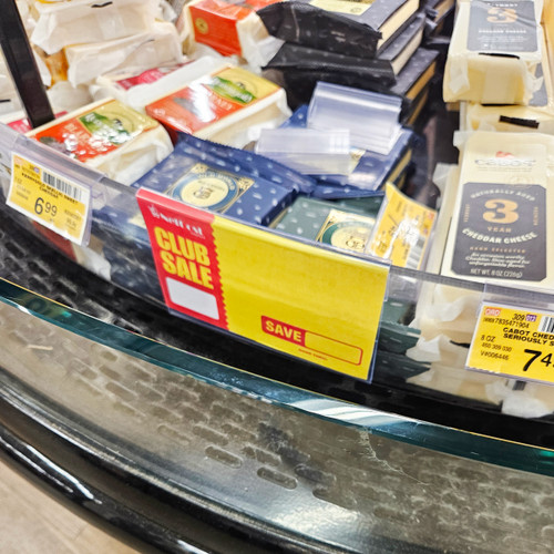 Produce/Bakery Bin Sign Holder | Square Edge | 3.5 x 3.5