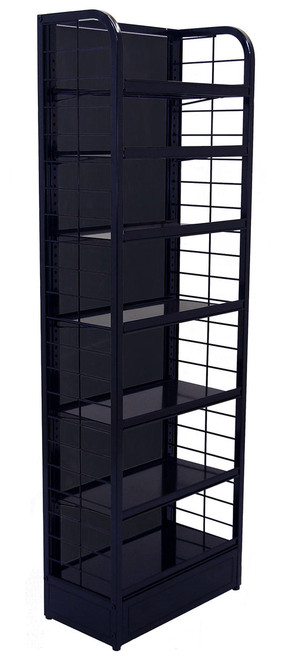 7-Shelf Bakery Wire Display Rack|  Floor Display | 7 22"w x 1.25"h x 12.5"D Shelves | Grey