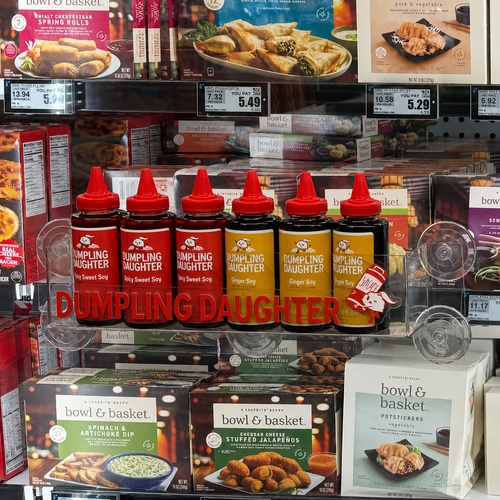 Branded Cooler Door Merchandiser - 5 Suction Cups | 16"W x 3.25"H x 3"D