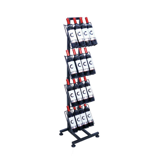 16-Bottle Wine Display (Matte Black)