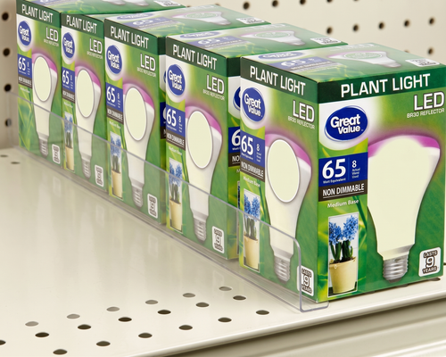 Clear L-shape shelf divider