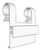 Hanging Double Arm Sign Gripper | Hangs from Wire Baskets/Fences | 1.4"W
