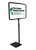 Shovel Base Retail Sign Frame -  Adjustable Stem -  Black Finish Metal - Displays 11"w x 7"h Sign