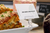 POP Rotating Sign Clip | Works with Food Trays | Ratcheting Adjustment | 3.5"L | Clear