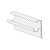 Price Tag Molding Ticket Holder | For Double Wire Cooler Shelf | Clear Protective Lens | 28"L x 1.25"H Labels | Clear/White/Black