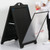 Sidewalk Sign 24x36 with lens, double-sided outdoor display frame with wheels and handle for easy transport