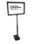 Shovel Base Grocery Sign Holder - Plastic - Adjustable Stem - Black 11"w x 7"h