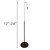 Adjustable 12 to 24-inch sign holder stand with round base and hook clip img