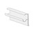 Price Tag Molding Ticket Holder With Promo Girpper | For Double Wire Cooler Shelf | Clear Protective Lens | 28"L x 1.25"H Labels | Black