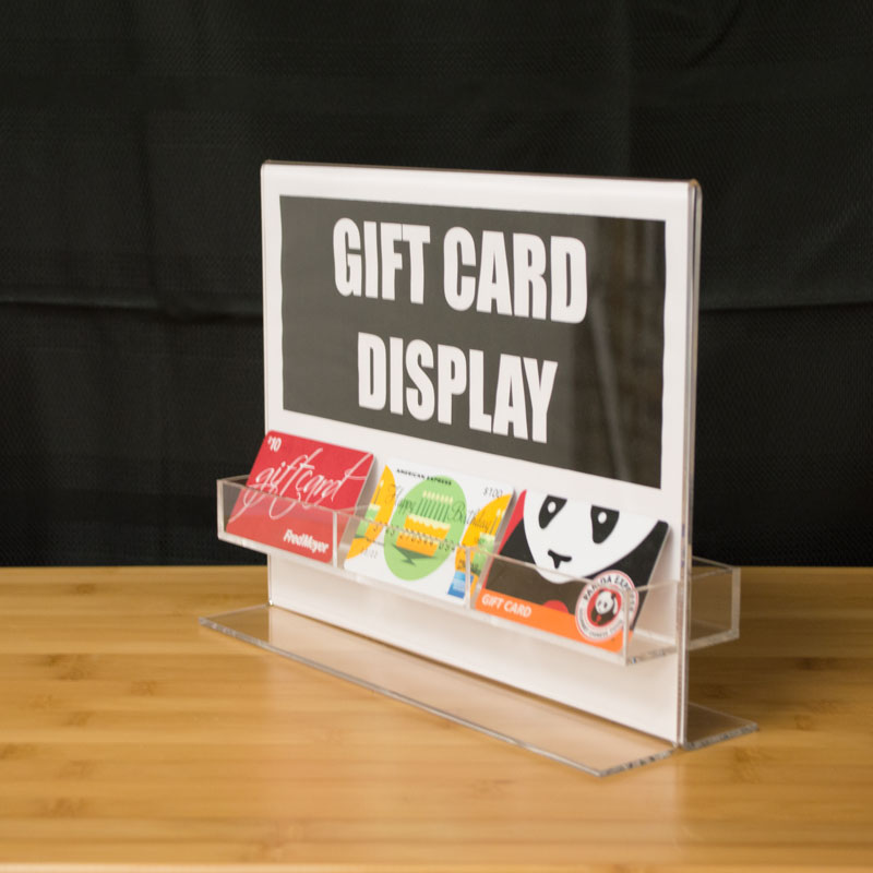 Acrylic Gift Card Holder and Sign Display 11"w x 8.5"h The Global