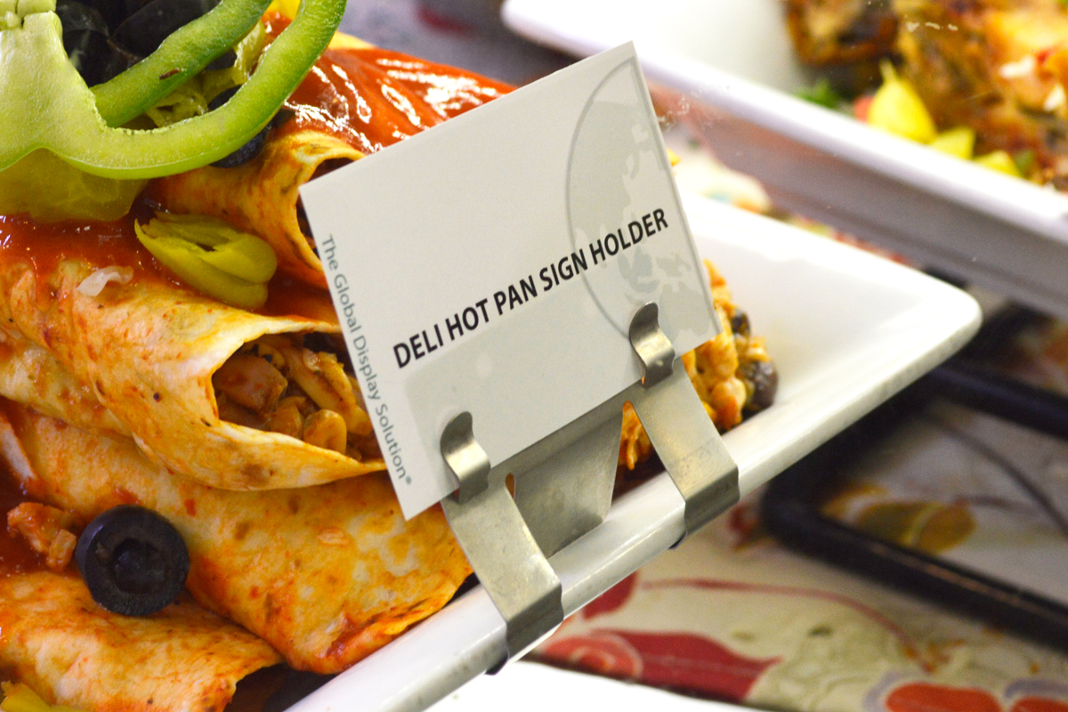 Hot Pan Sign Clip Stainless Steel 2.25"w 25/Pack The Global Display